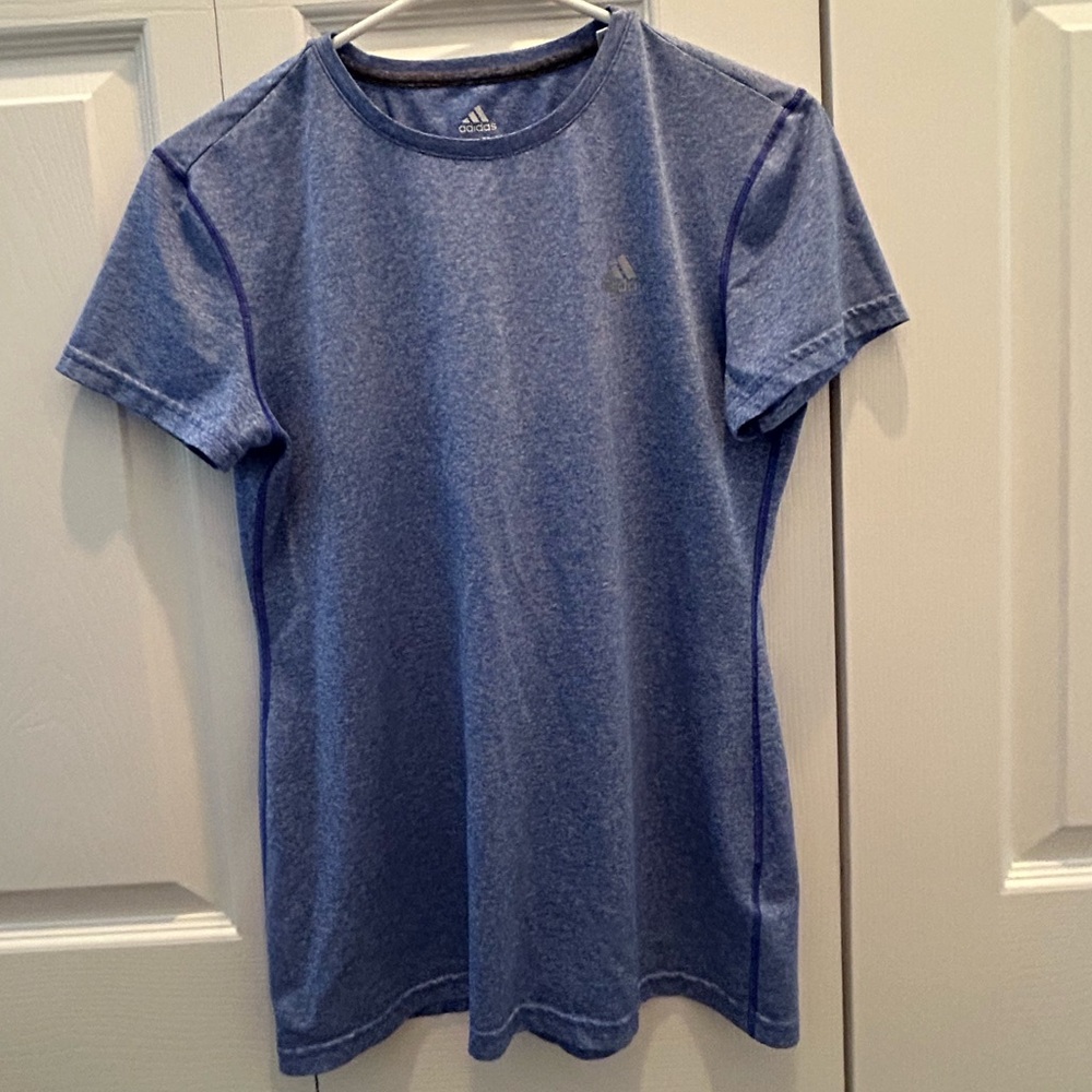 Adidas Women’s ClimaLITE Blue Short-Sleeve Athletic Top M